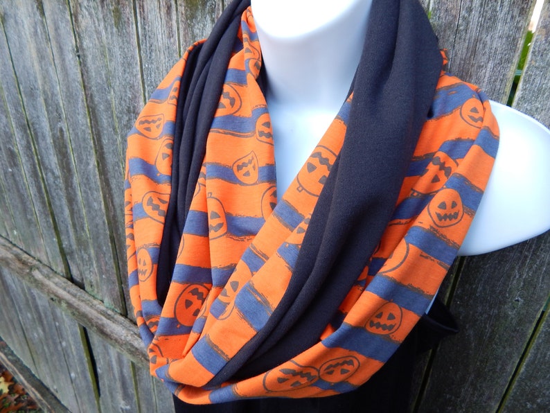 Lined Jack O Lantern Infinity Scarf image 3