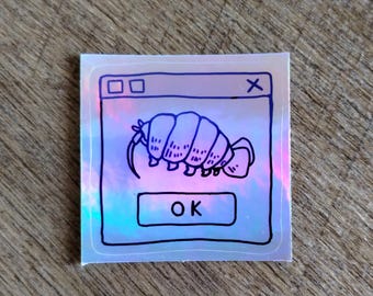 Sticker holographique pour fenêtre d'ordinateur - Version isopode