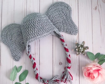 Crochet Pattern for Elephant Ear Hat