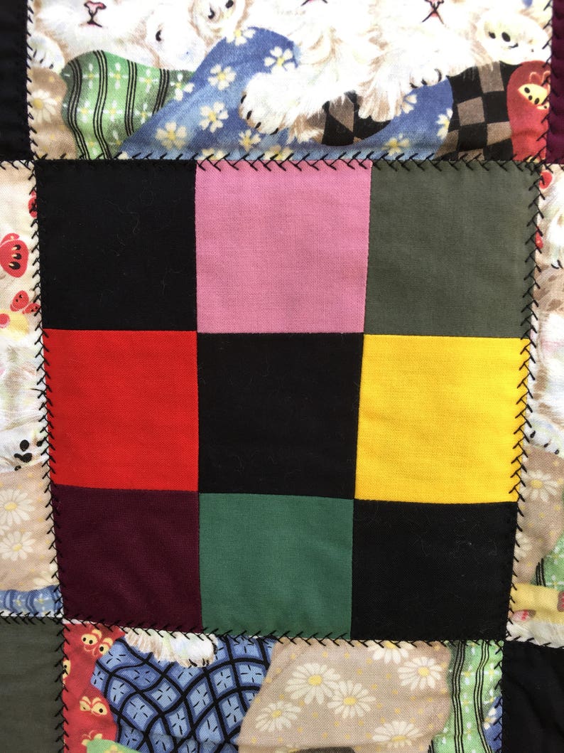 Sleeping Kittens Throw Quilt One Of A Kind Lap Quilt Kittens