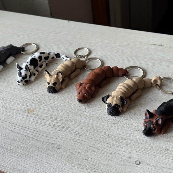 Sleutelhanger met hondje / Miniatuurbeeldje – Kies uit meer dan 36 rassen | Gepersonaliseerd | Cadeau voor hondenliefhebbers | Souvenir voor je huisdier