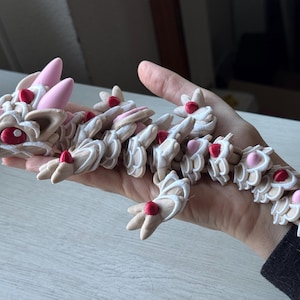Heart-shaped cookie dragon - gift for dragon lovers, printed dragon, desk figurines, cookie figure