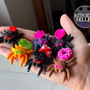 Mini arañas articuladas - Figura Decoración | Colores Personalizables | Regalo Original para Amantes de Arañas | araña saltarina