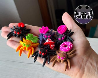 Articulated Spider – 3D Printed Fidget Figure or Desk Decor | Custom Colors & Sizes | Creepy Cute Gift for Bug Lovers | Jumping spider