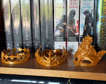Fantasy-Regaldekor – Maske und Weinrebenkranz | 3D-gedruckte Buchdekoration | Regaldekoration