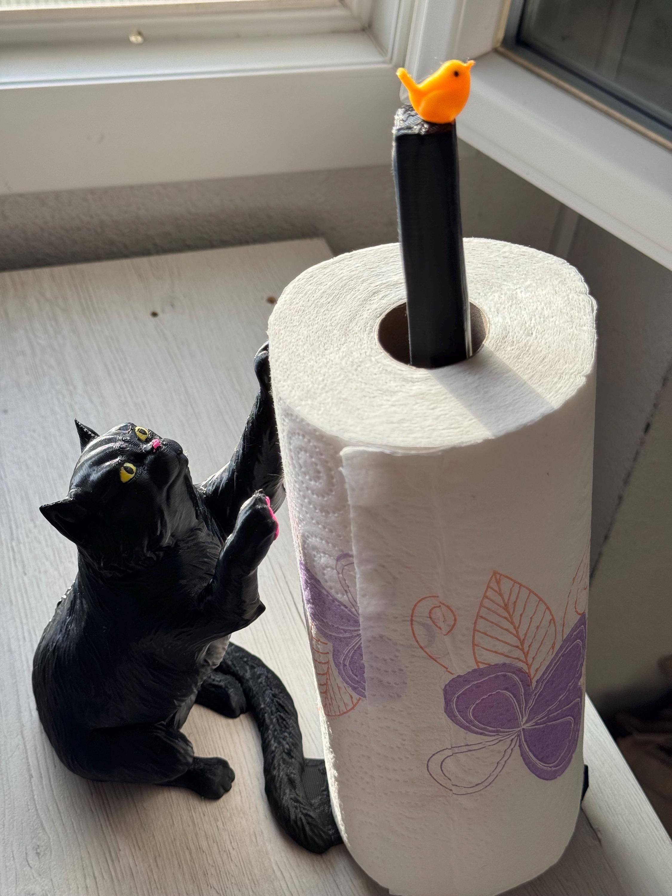Cat Paper Towel Holder Kitten to Decorate Kitchen, Kitchen