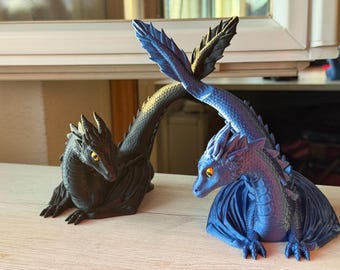 Twin dragons book display - book stand, bookstore decoration, kindle tablet stand, wyvern display