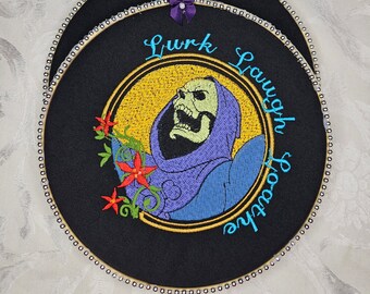 Lurk, Laugh, Loathe - Skeletor 8" round Wall Hanging - He-Man Home Decor