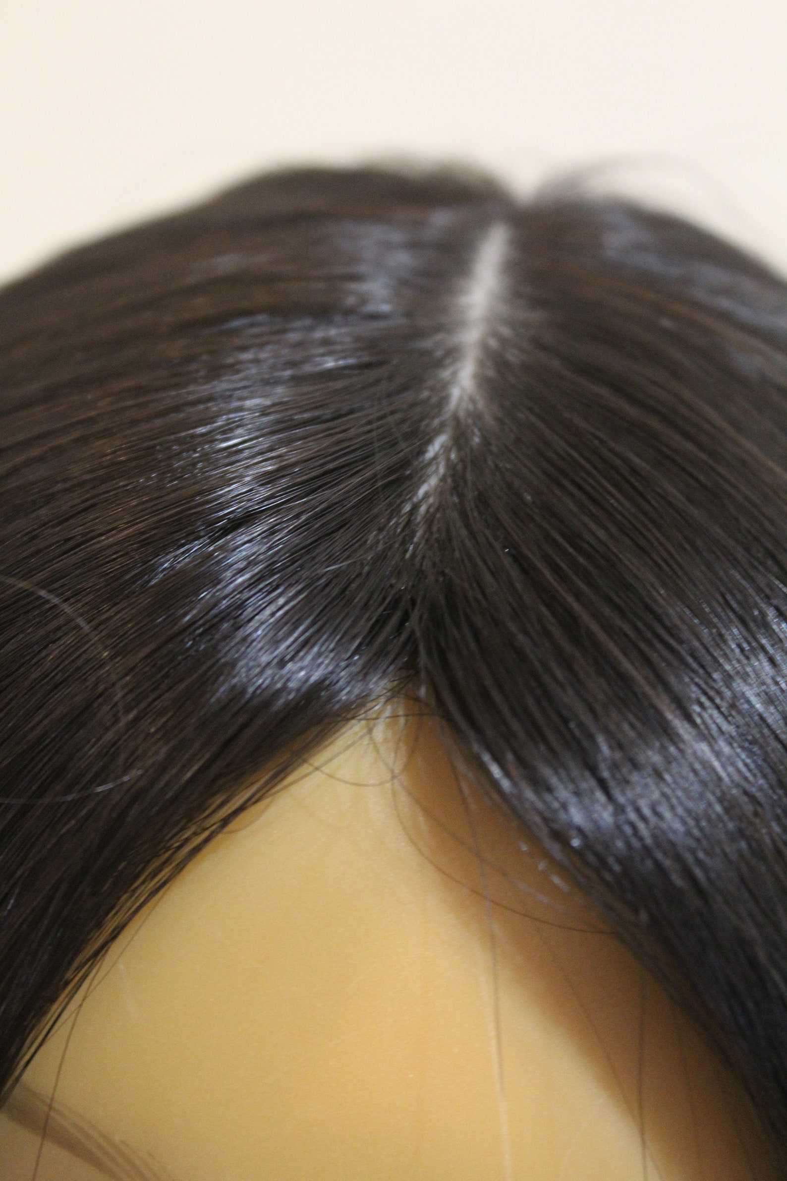 NEW 100 European Human Hair AHUVA Wigs TOPPER Wig 8X8 17 Inches Long