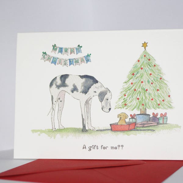 Dog Christmas Card. A Gift for me. Great Dane.