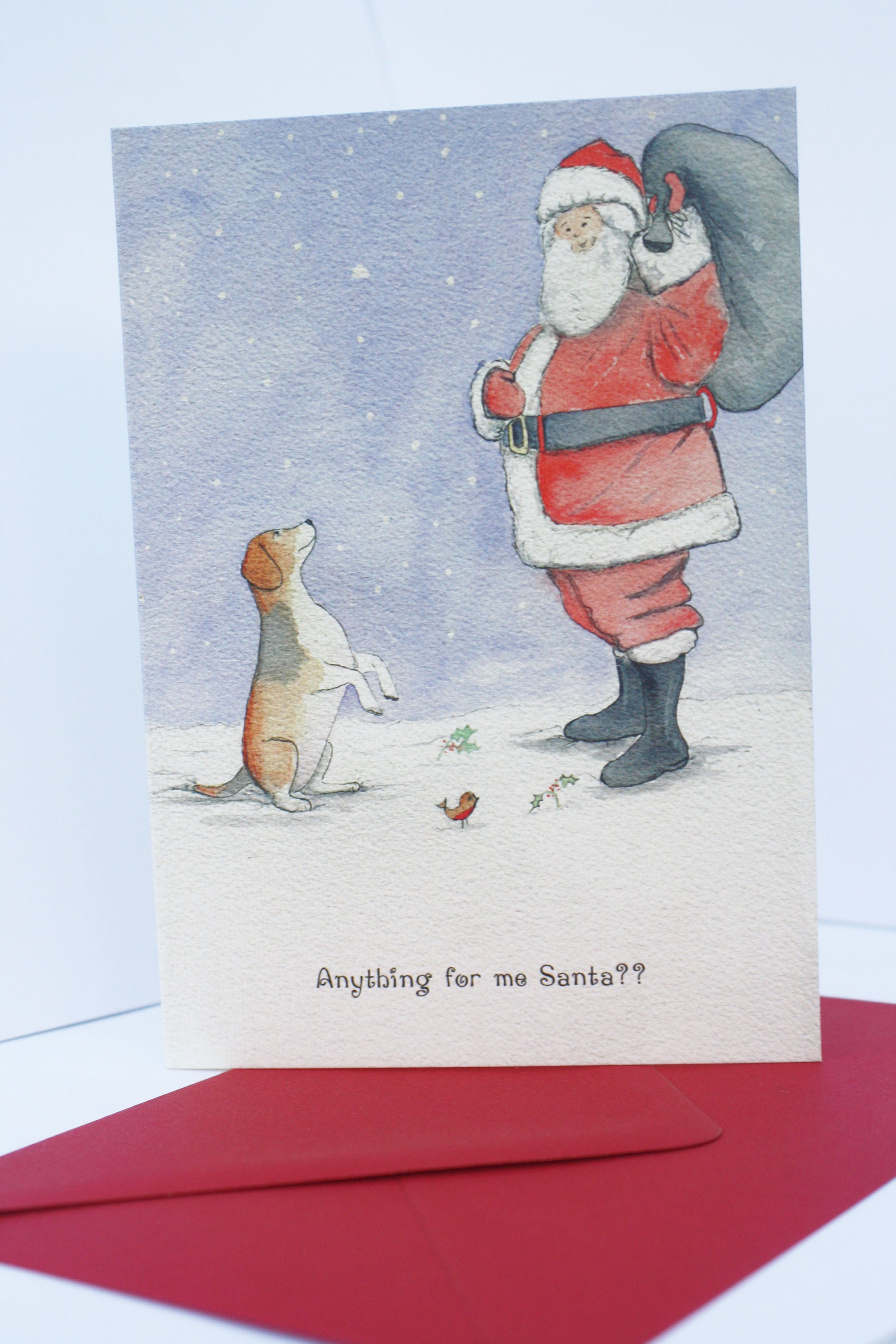 Pack of 10 Dog Themed Christmas Cards. Etsy