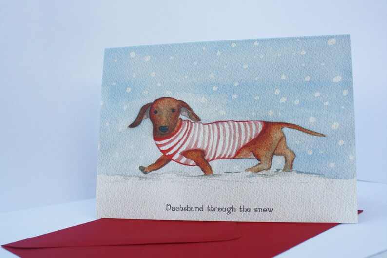 Pack of 10 Dog Themed Christmas Cards. | Etsy