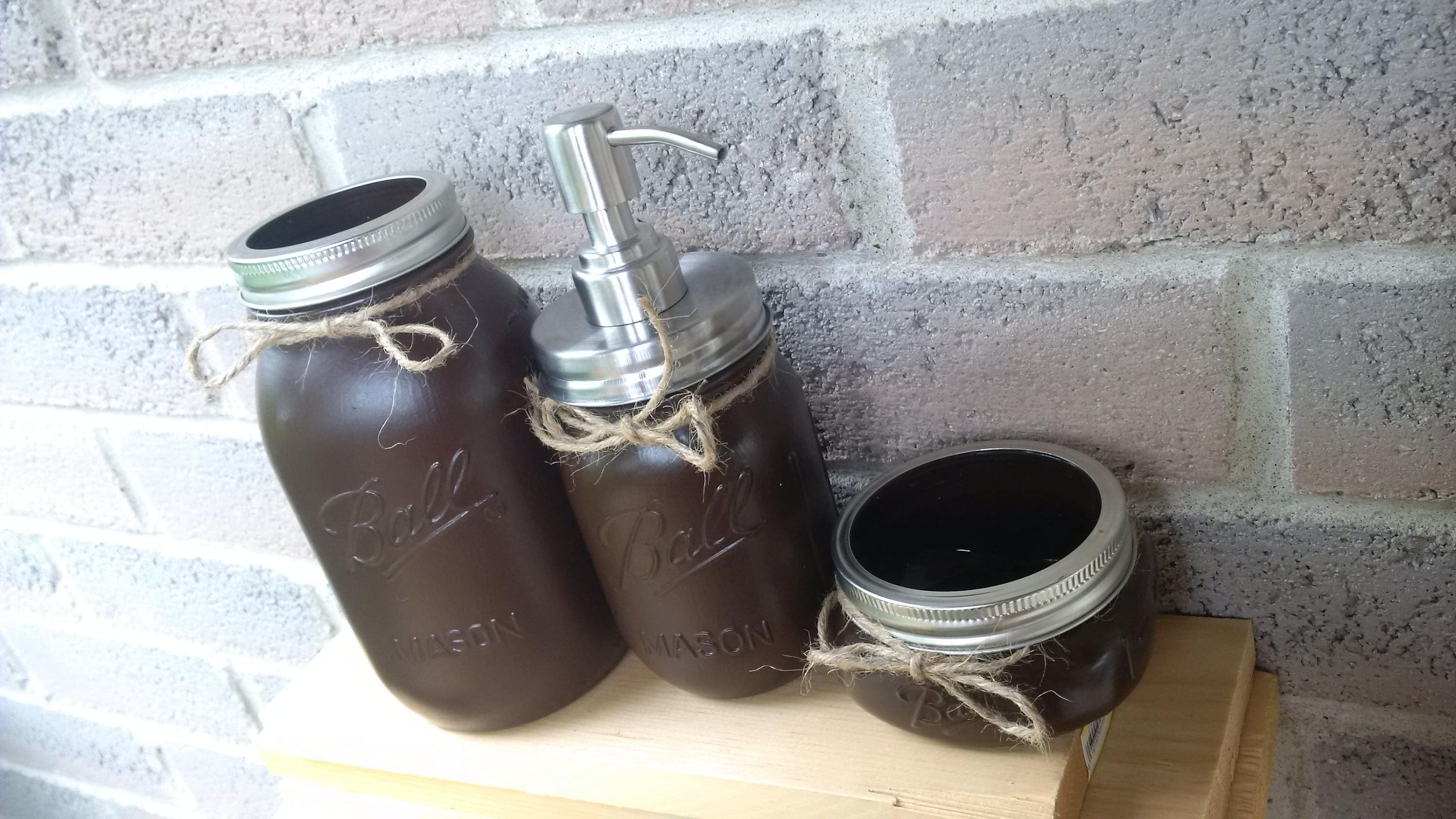 Baño de tarro de albañil o conjunto de cocina 3pc | Etsy