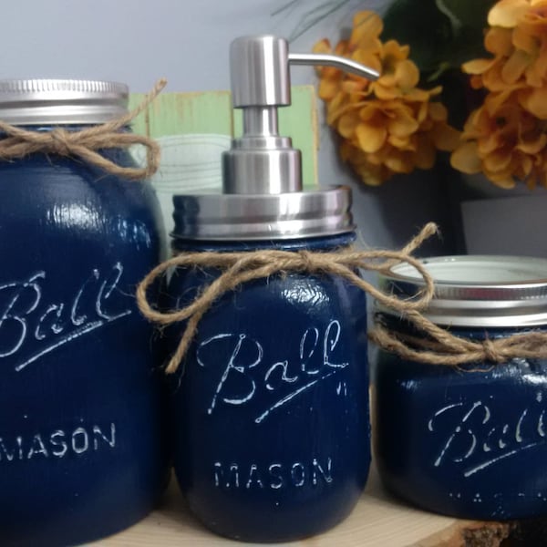 Mason Jar Bath Set Etsy
