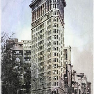 Flatiron building, 5th Avenue, NYC, Stadtlandschaft, Fotografie, Wanddekoration, Wandgestaltung, architektonische Gestaltung