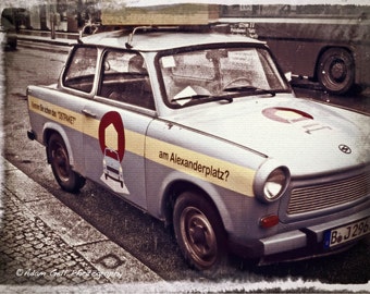 Berlin,Trabant, automobile,car, , Historical, Germany, wall art, Wall Photography,B&W,