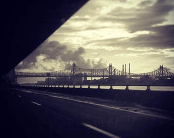 Sepia New York City Photography,Print,NYC Skyline,FDR Highway,East River,59th street Bridge, Manhattan,NYC Landscape, Fine Art,Archtectural