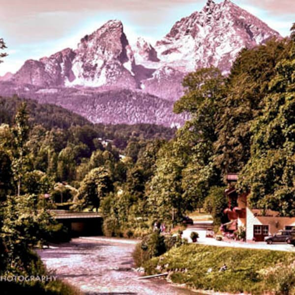 Berchtesgaden Photography,Germany Mountain Scene,German Landscape Photography,Mountain Print,Forest Photo,Wall Decor,Wall Art,Rustic Art