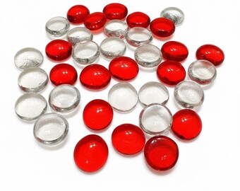 Red Crystal Glass Pebbles Home Vases Wedding
