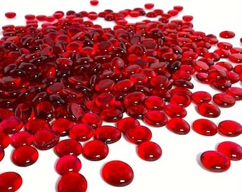 Red Glass Pebbles Home Vases Wedding