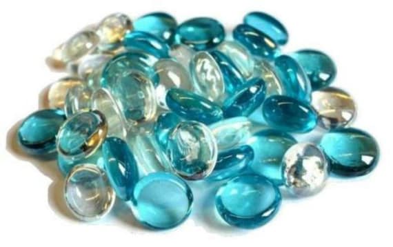 Glass Nuggets Stones Beads Pebbles Home Decor Vase Great Weddings Multi Color