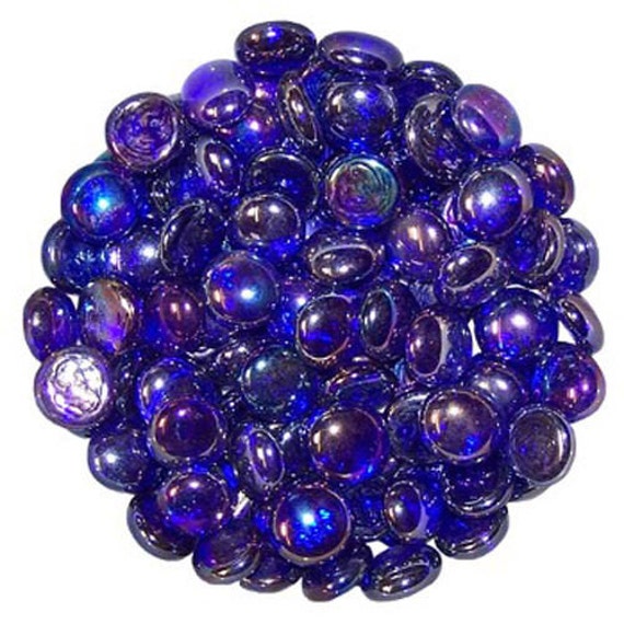 Royal Blue Glass Pebbles Home Vases Wedding Etsy