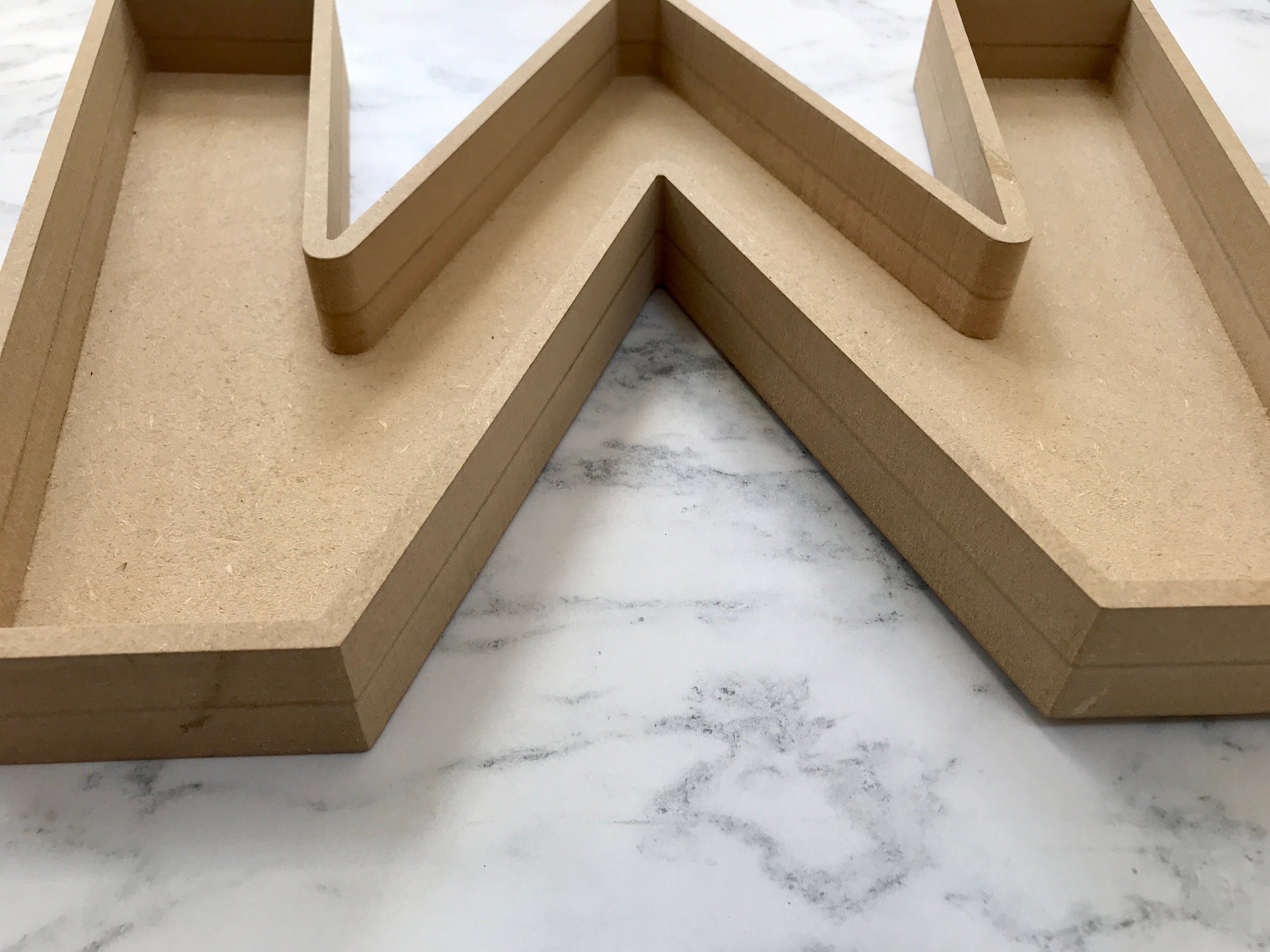 Hollow Wooden Fillable Letter, Fillable Letter, Empty Letter