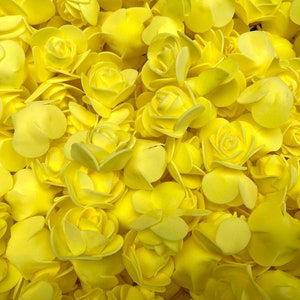 3cm Yellow Foam Roses: Artificial Flowers for Crafts