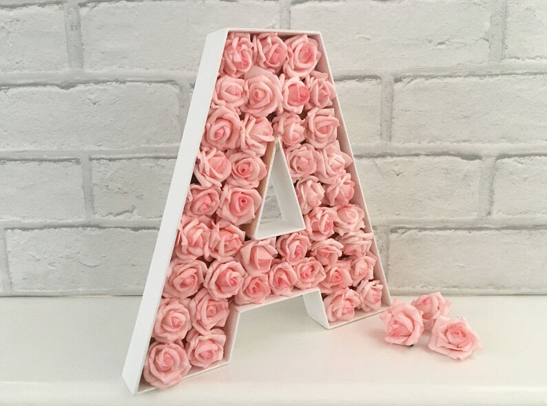 Light up letter, LED initial, Letter with lights, Children's bedroom decor, LED light up letter, Nursery light, Floral letter light image 6