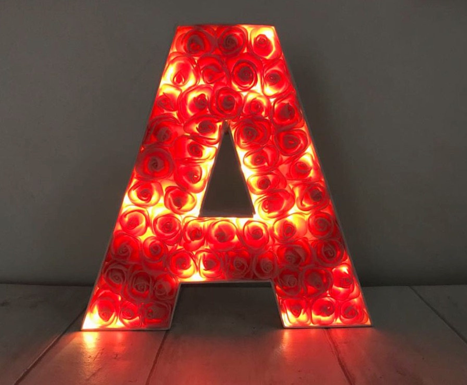 Light up Letter LED Initial Letter With Lights Etsy UK