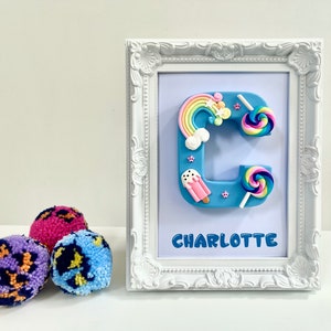 Personalized Pop Art Name Sign: Rainbow Lollipop Letter Decor