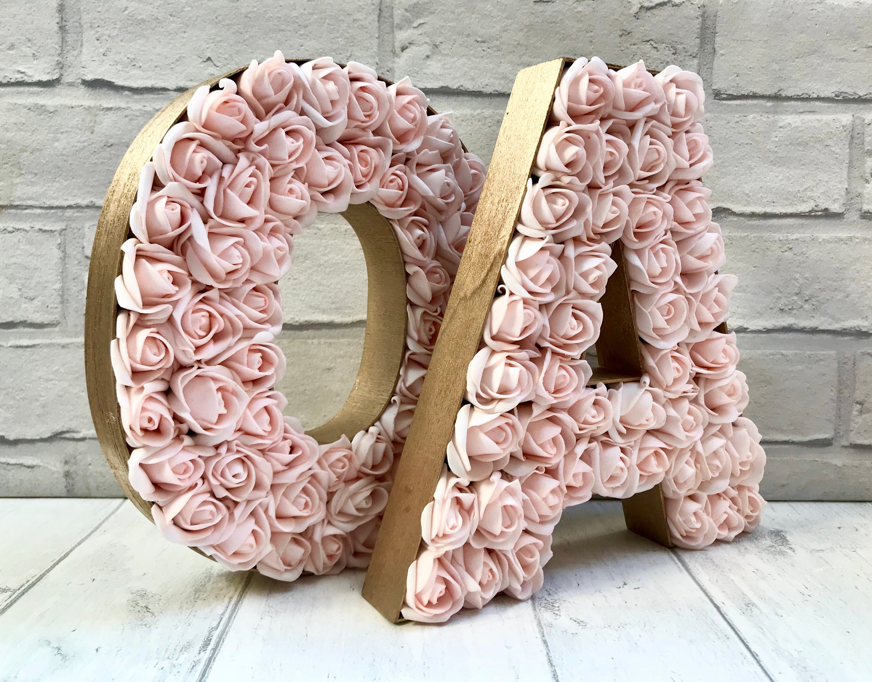Wooden Letters Floral Letter Nursery Initial Sign Wooden Initial