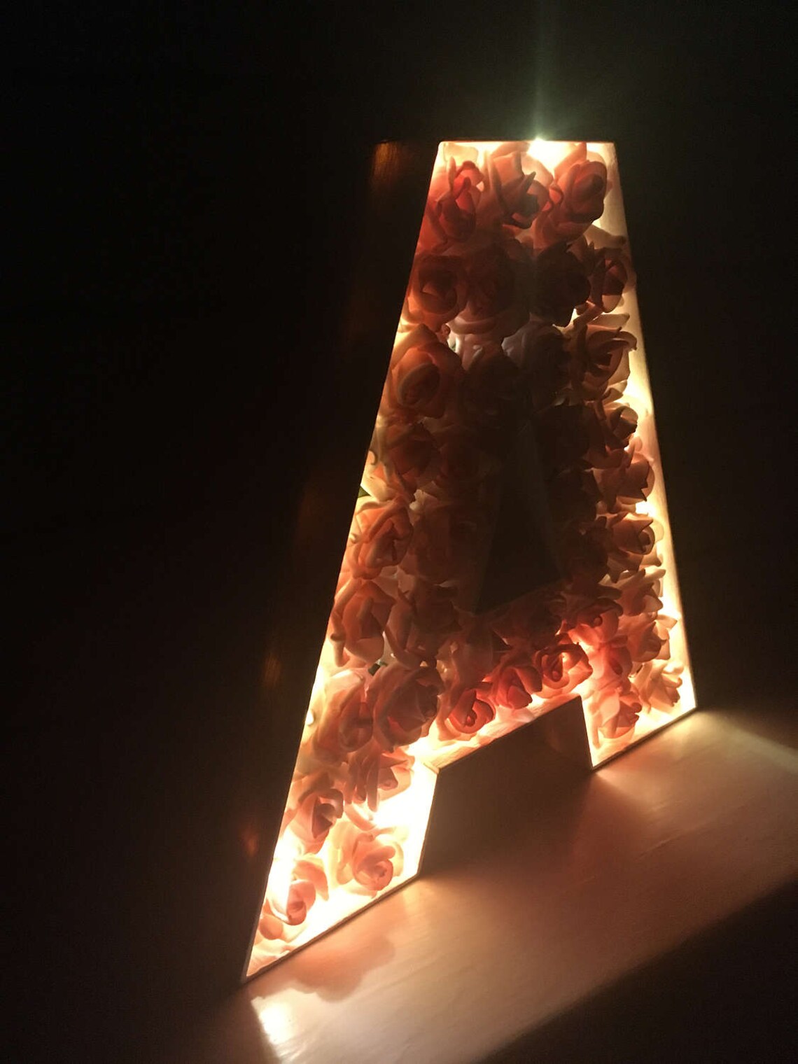 Light up letter LED initial Letter with lights Etsy