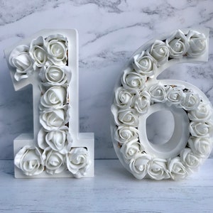 Floral Number 16: Light Up Sweet Sixteen Decor