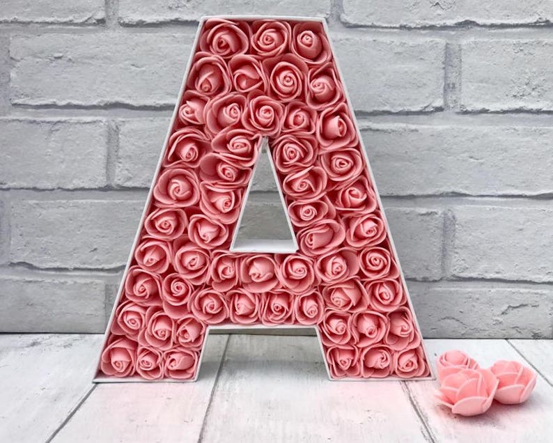 Light up letter, LED initial, Letter with lights, Children's bedroom decor, LED light up letter, Nursery light, Floral letter light image 7