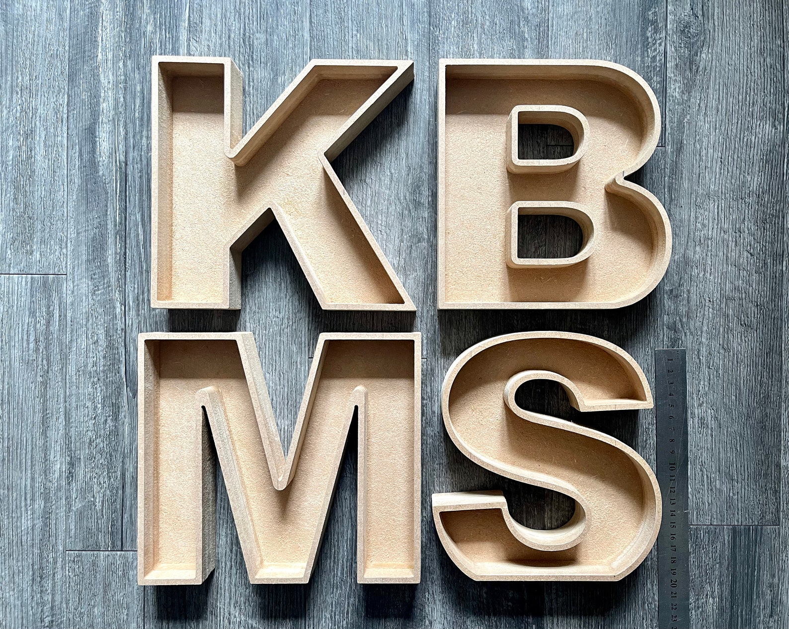 Hollow Wooden Fillable Letter, Fillable Letter, Empty Letter