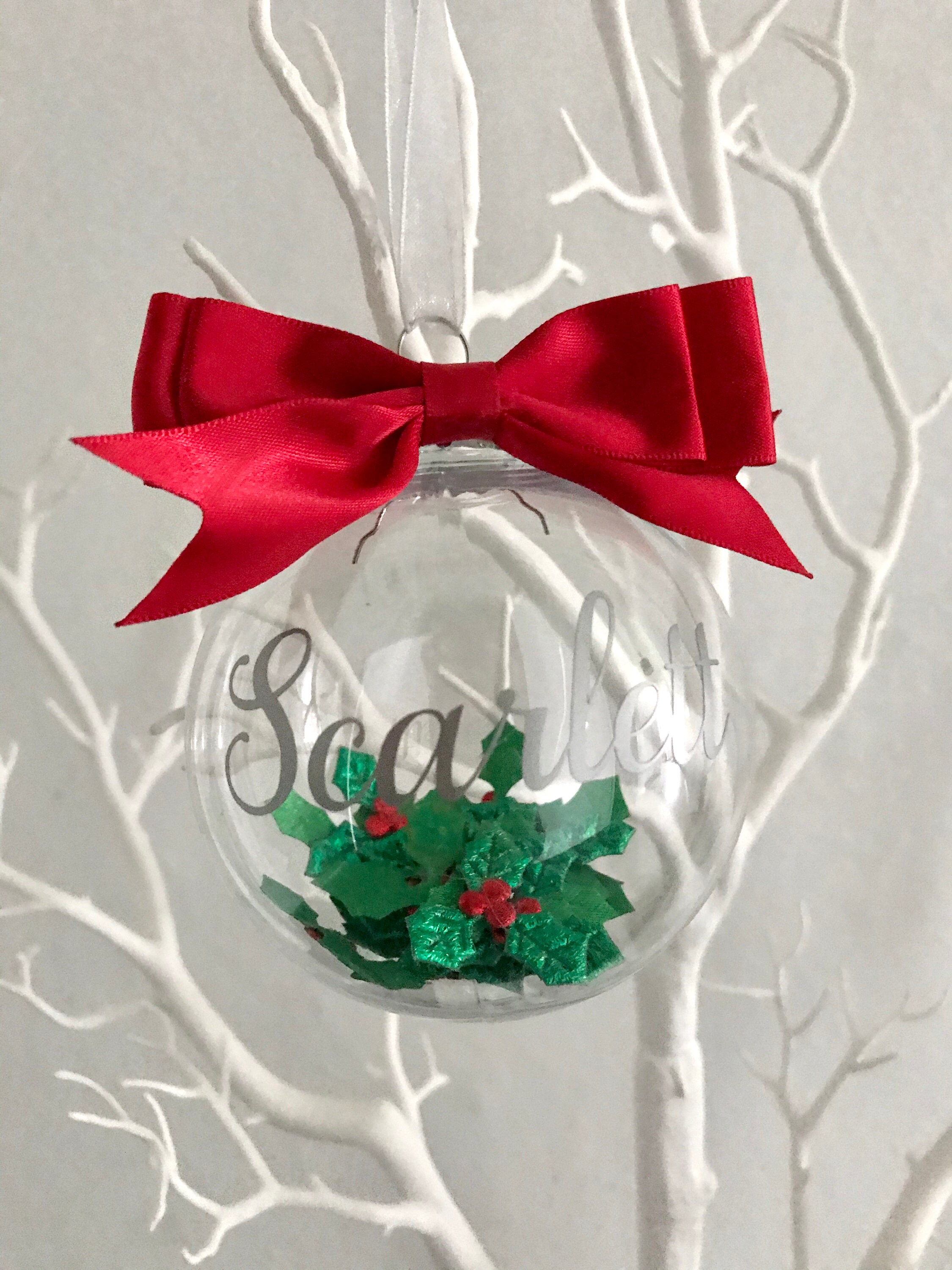 personalised christmas baubles