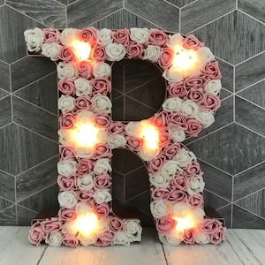 Giant Flower Initial: 30cm Wedding Decor Letter