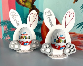 Personalisierte Holz Osterhase Kinder Ei Halter