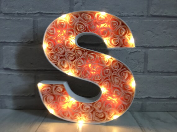 Light Up Letter Peach Room Decor Peach Bedroom Decor