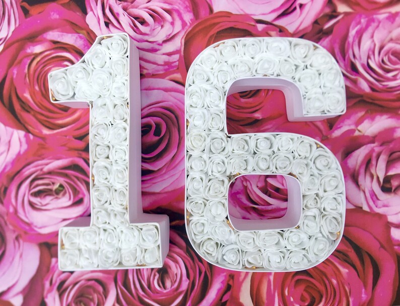 Freestanding Number 1 Decorated Large Number Light up Number Etsy