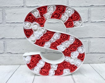 Red and white decor, New home gift, Personalised bedroom decor