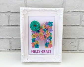 Rainbow name decor, Personalised gift for daughter, New baby girl gift