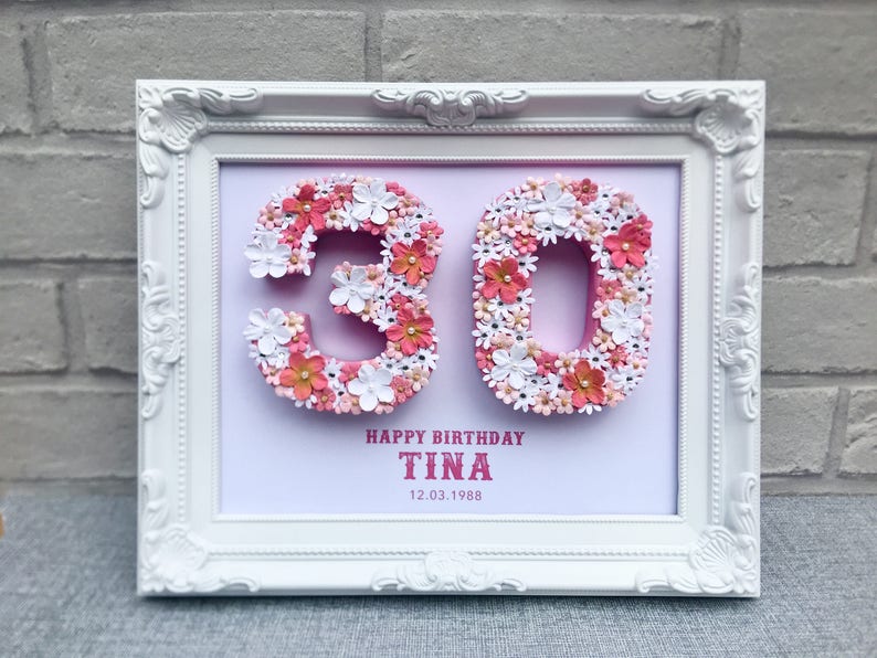 Personalised 30th Birthday Gift Unique 30th Birthday Gift Etsy