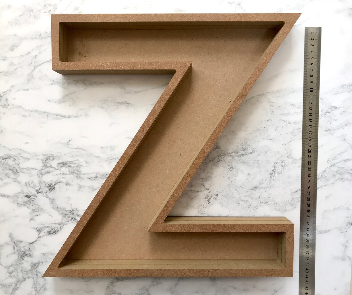 Hollow Wooden Fillable Letter, Fillable Letter, Empty Letter