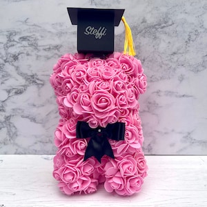 Personalised Graduation Rose Bear, Flower Bear, Graduation Gifts, Personalised Graduation Gifts image 9
