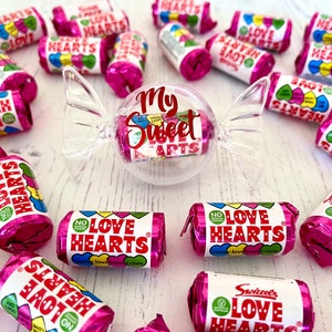 Cadeaux personnalisés, bonbons personnalisés, coeurs d'amour, cadeau de la Saint-Valentin, jeton d'amour, cadeau pour petit ami,