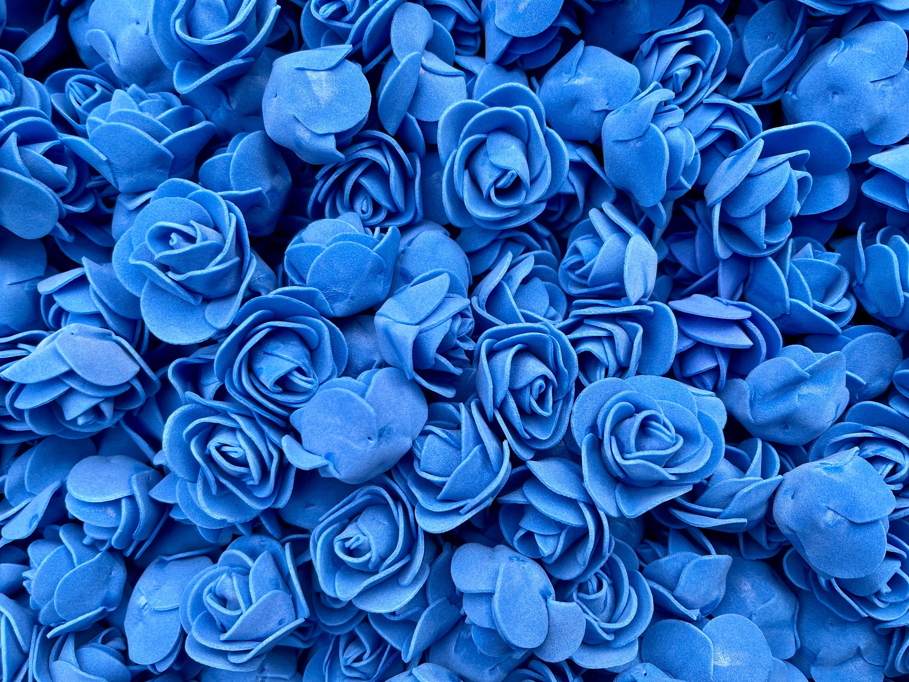 Dark Blue Foam Roses (3cm): Craft Flower Arranging