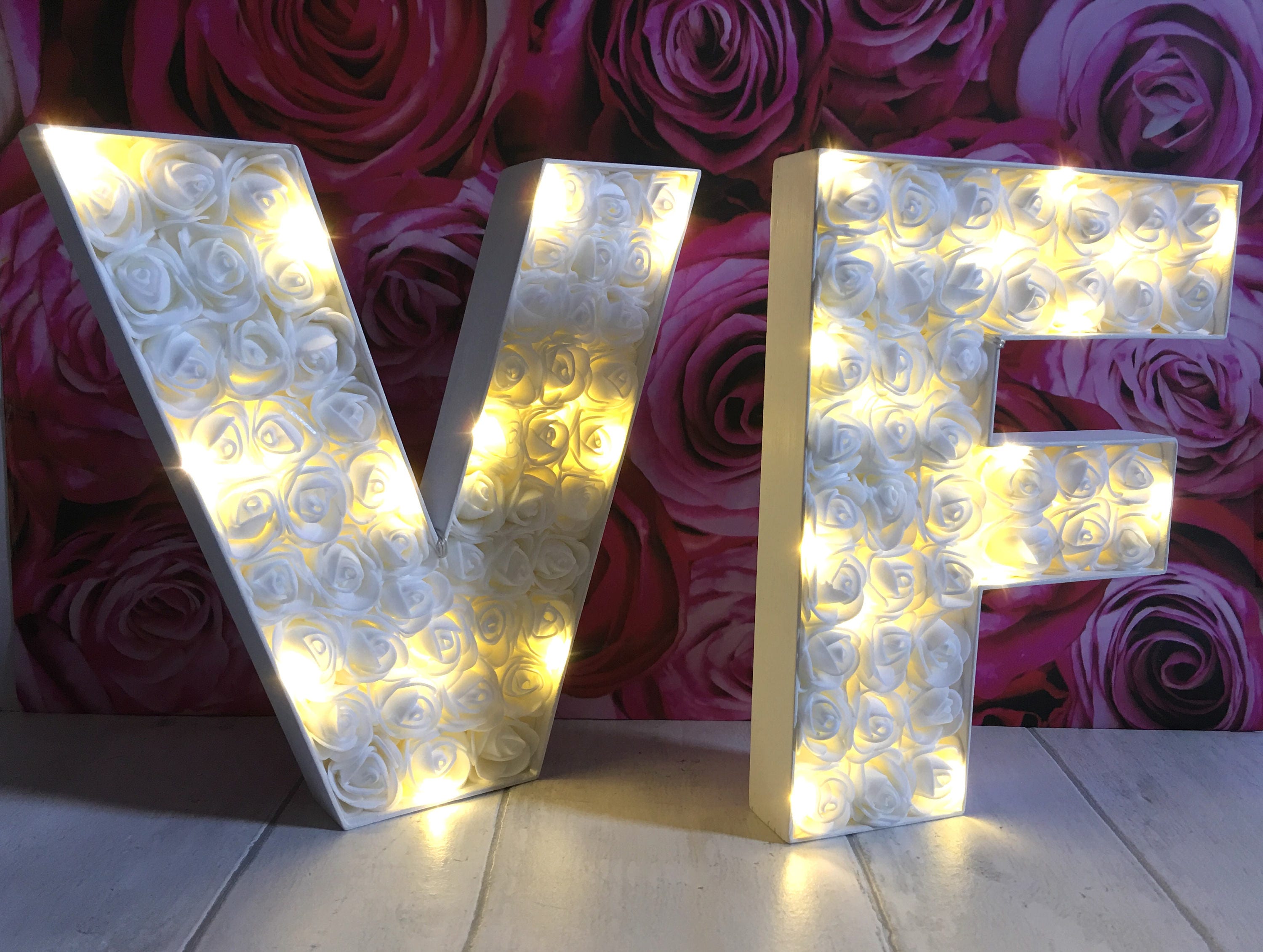 Light up Letter V Barn Wedding Decor Illuminated Wedding Etsy UK