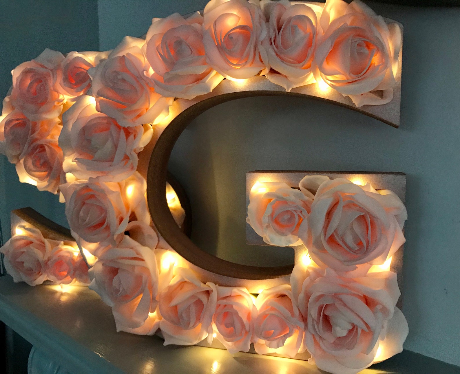 Giant Flower Letters Large Floral Letters 40cm Filled Etsy
